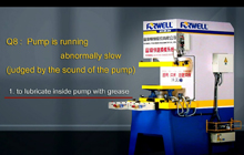 Q8.Pump يعمل ببطء غير طبيعي (الحكم من قبل صوت المضخة)