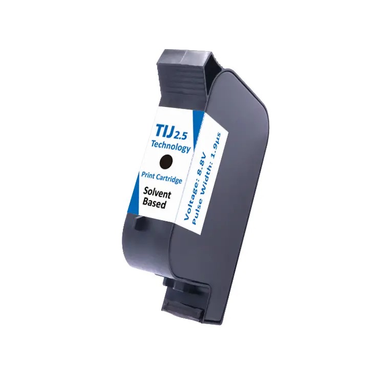 Black Half-Inch Solvent TIJ Cartridge