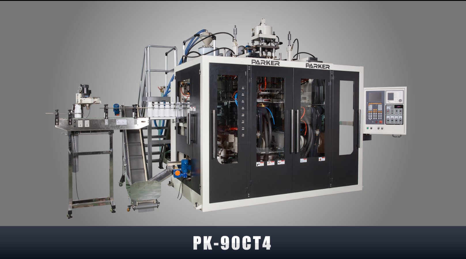 آلة التشكيل بالنفخ ذات أربعة رؤوس مزدوجة PK-90CT4 (PE)